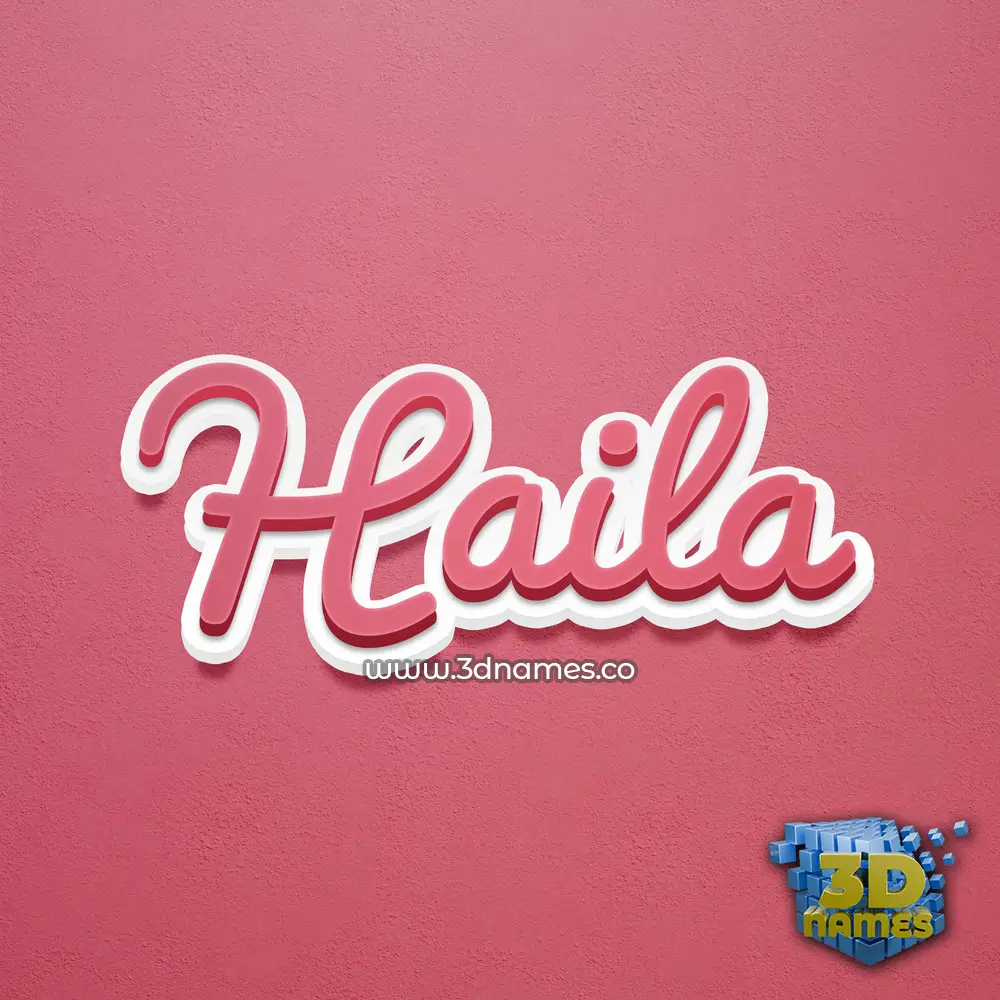haila in Red Scribble style - 3D name wallpaper