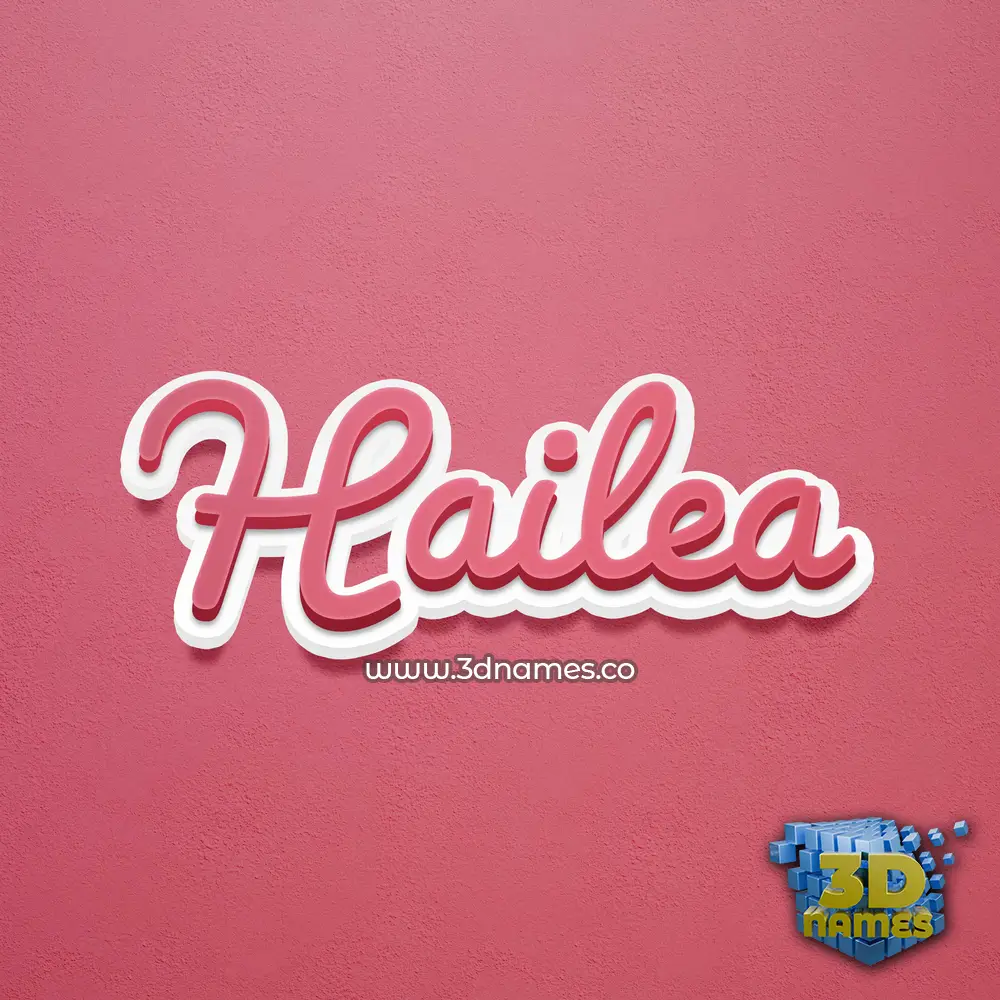 hailea in Red Scribble style - 3D name wallpaper