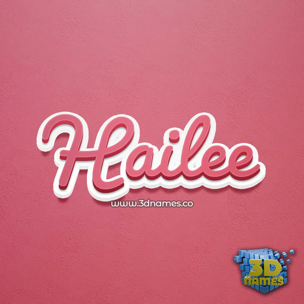 hailee in Red Scribble style - 3D name wallpaper