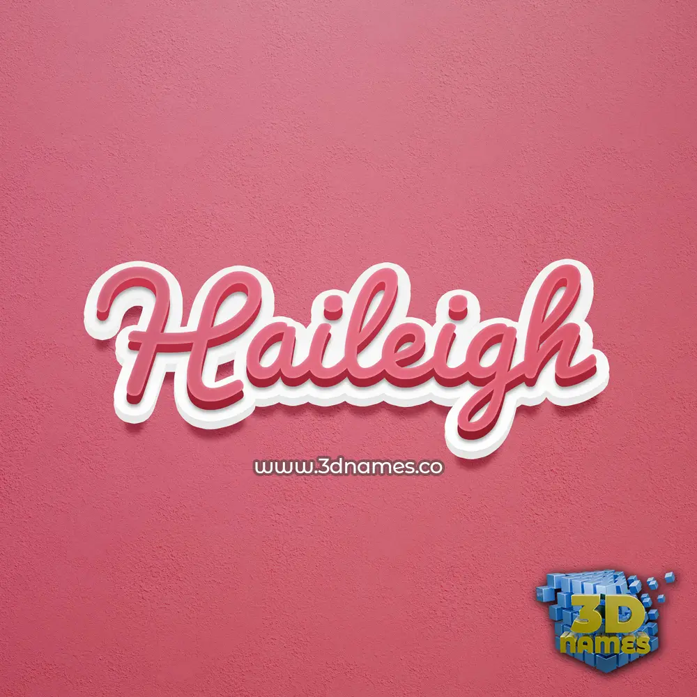 haileigh in Red Scribble style - 3D name wallpaper