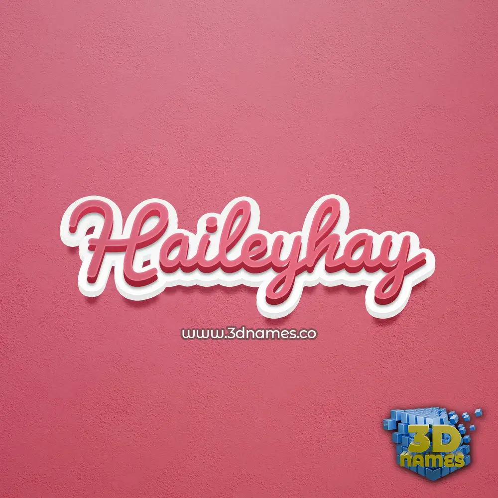 haileyhay in Red Scribble style - 3D name wallpaper