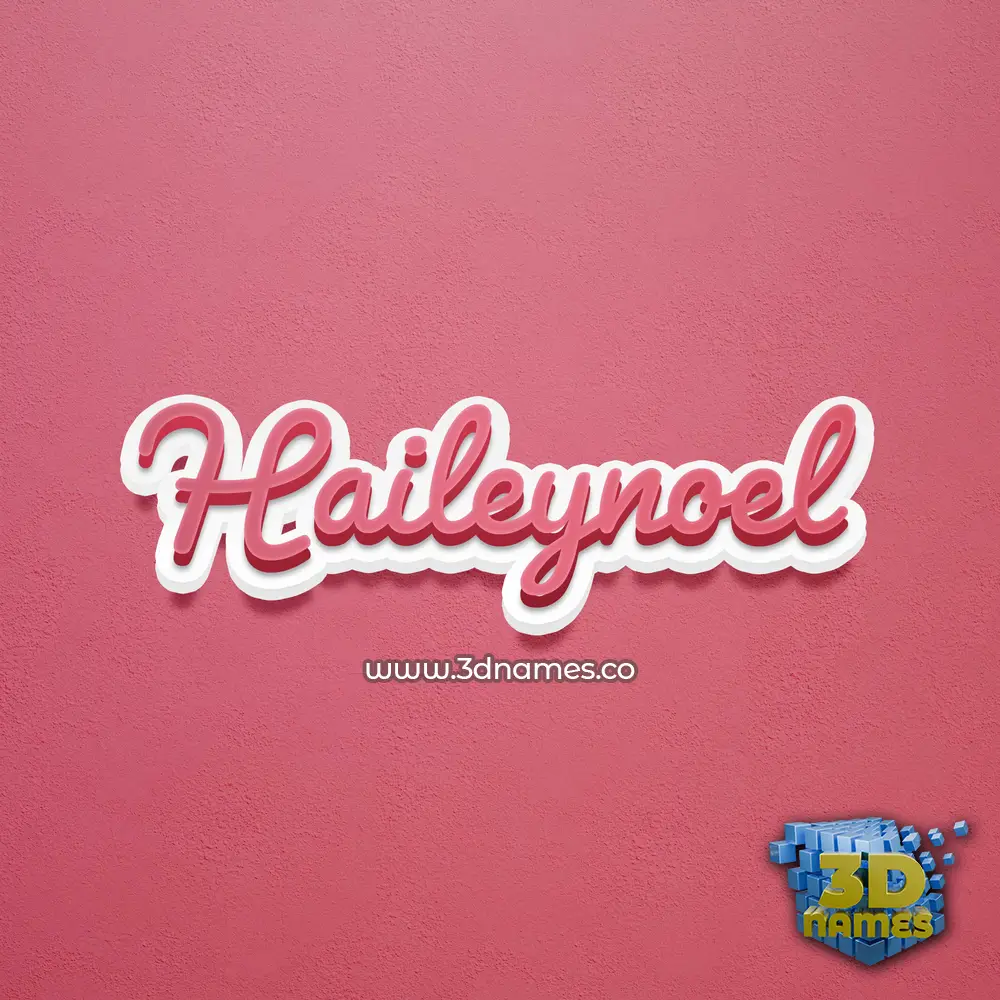 haileynoel in Red Scribble style - 3D name wallpaper