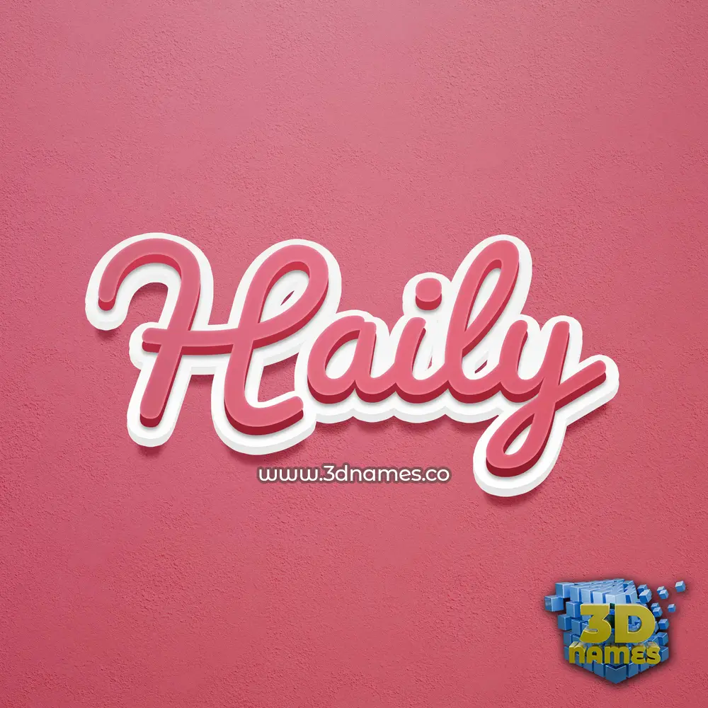 haily in Red Scribble style - 3D name wallpaper