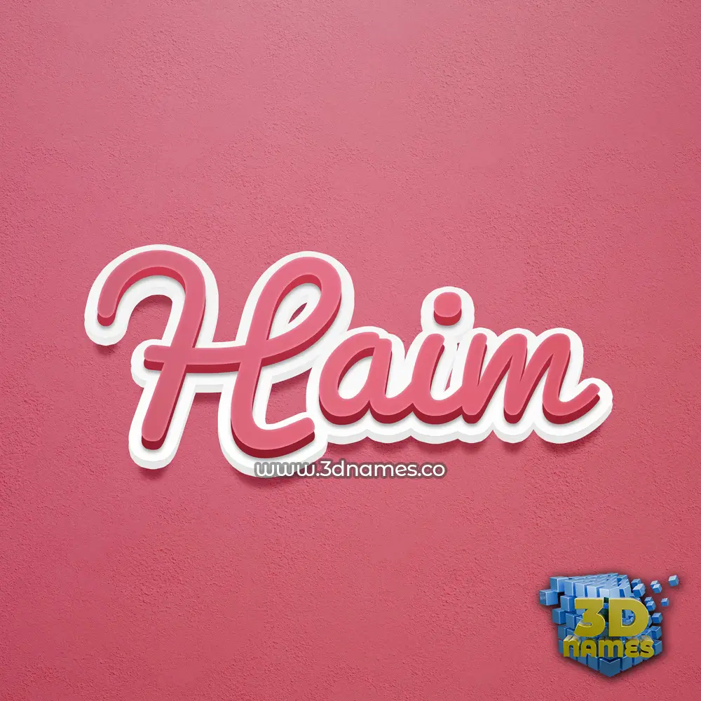 haim in Red Scribble style - 3D name wallpaper