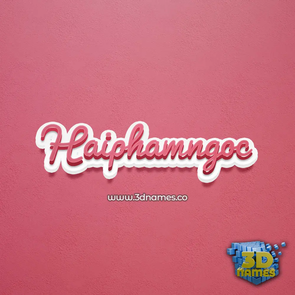 haiphamngoc in Red Scribble style - 3D name wallpaper