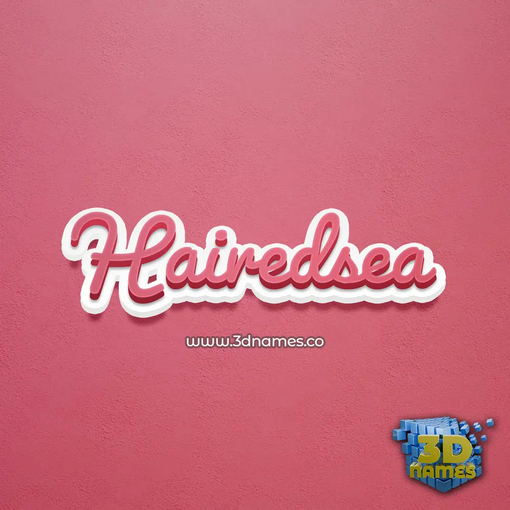 hairedsea in Red Scribble style - 3D name wallpaper