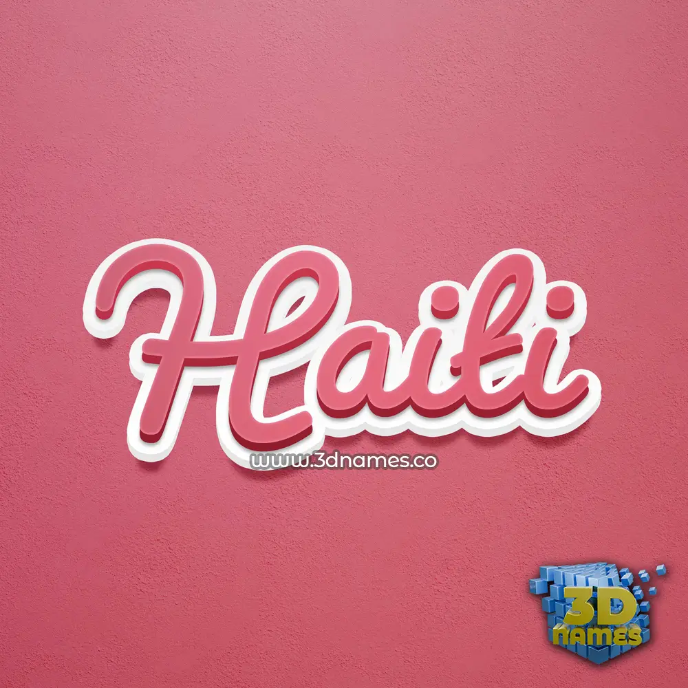 haiti in Red Scribble style - 3D name wallpaper