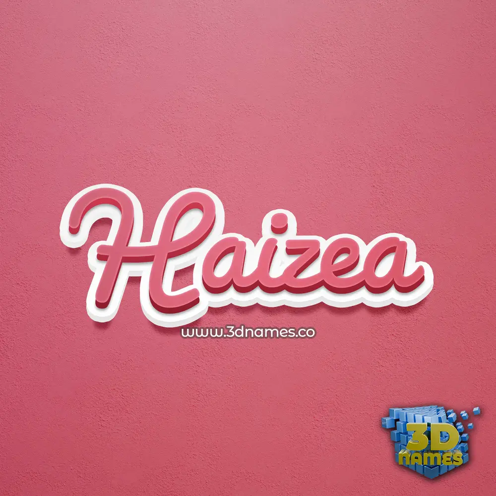haizea in Red Scribble style - 3D name wallpaper