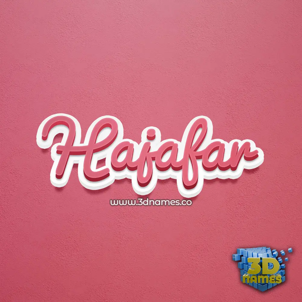 hajafar in Red Scribble style - 3D name wallpaper