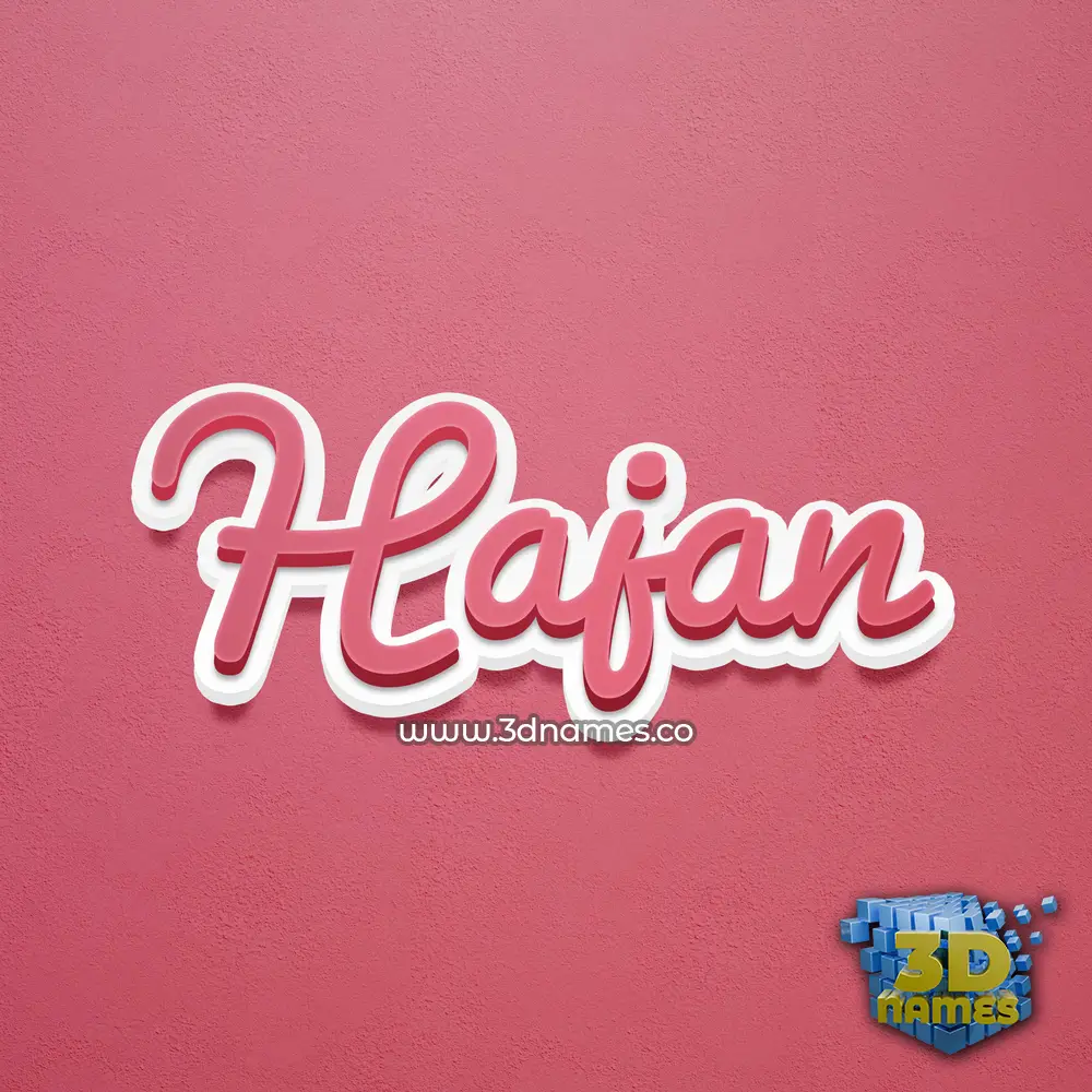 hajan in Red Scribble style - 3D name wallpaper
