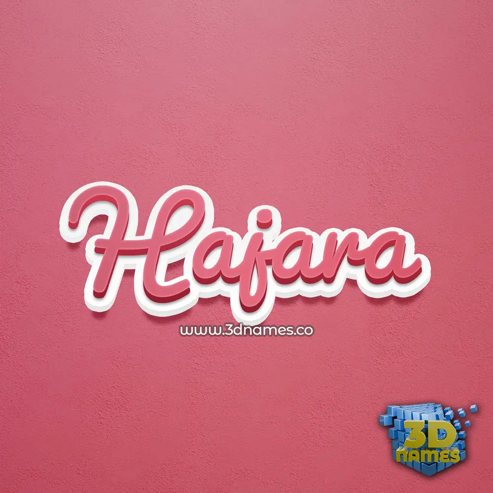 hajara in Red Scribble style - 3D name wallpaper