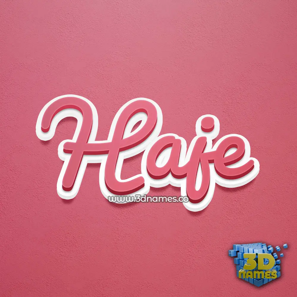 haje in Red Scribble style - 3D name wallpaper