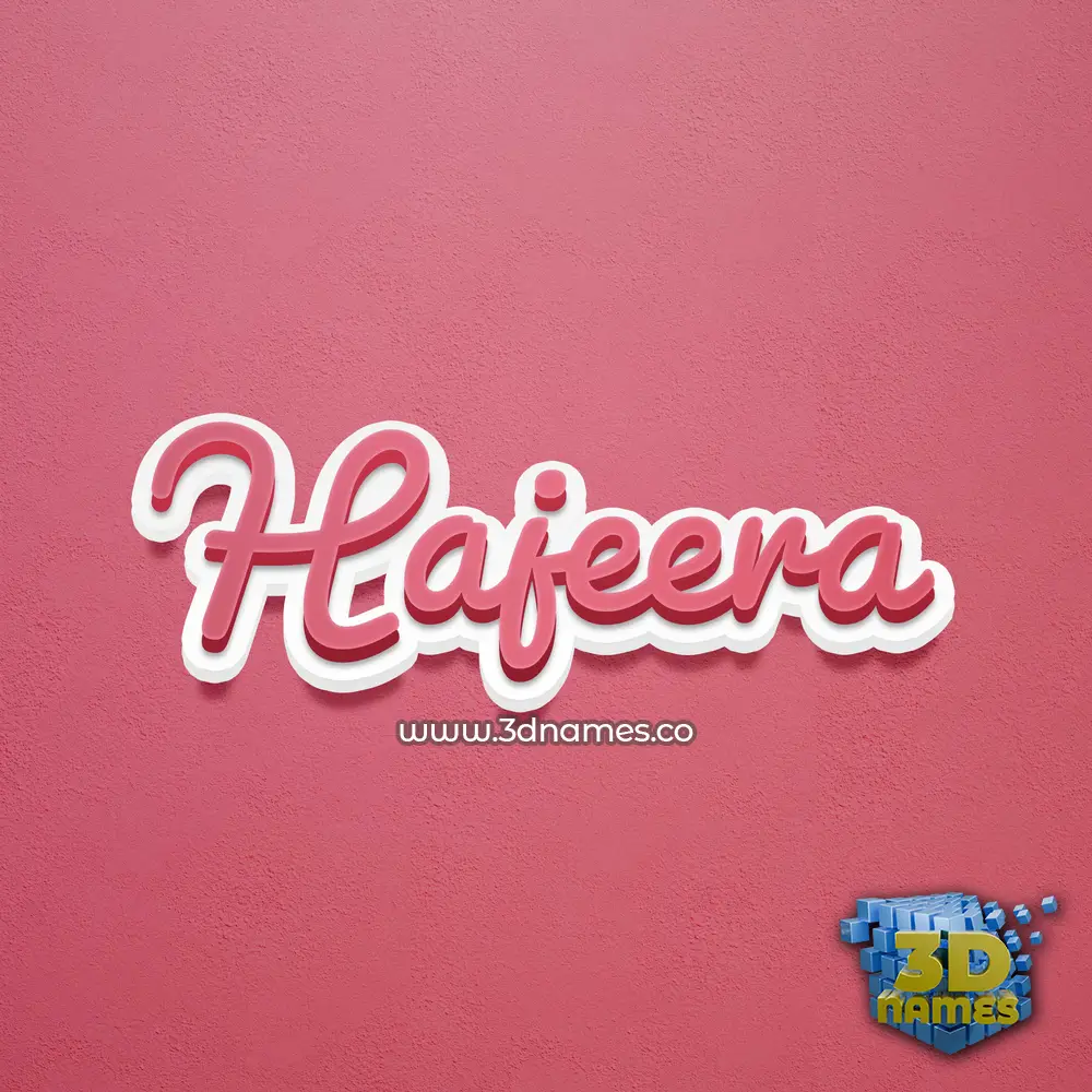 hajeera in Red Scribble style - 3D name wallpaper