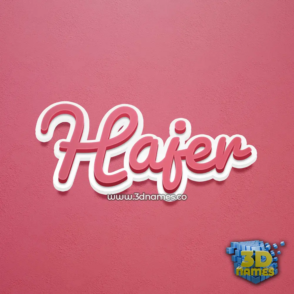hajer in Red Scribble style - 3D name wallpaper