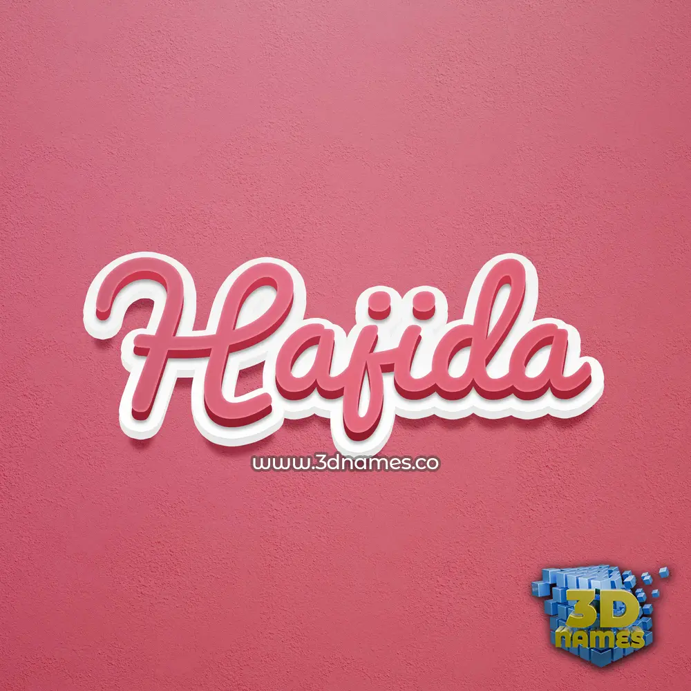 hajida in Red Scribble style - 3D name wallpaper