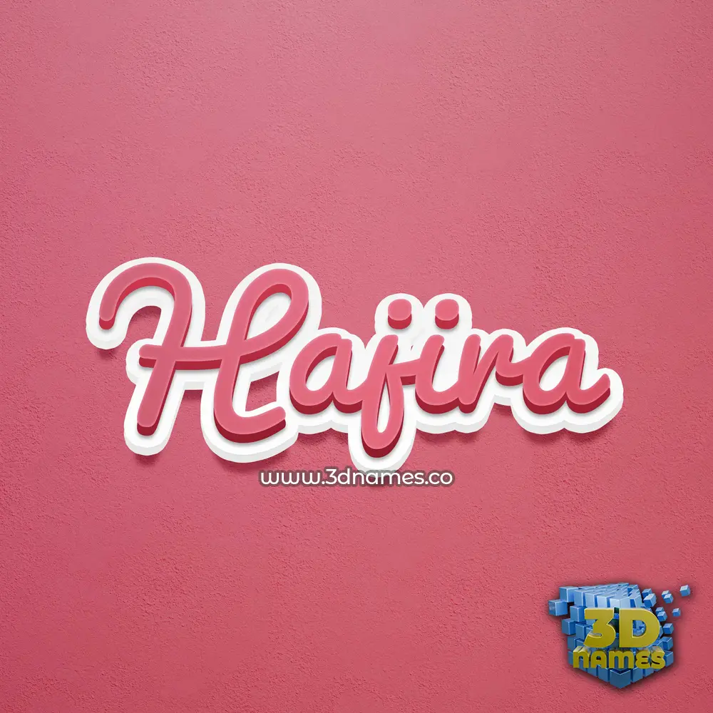 hajira in Red Scribble style - 3D name wallpaper