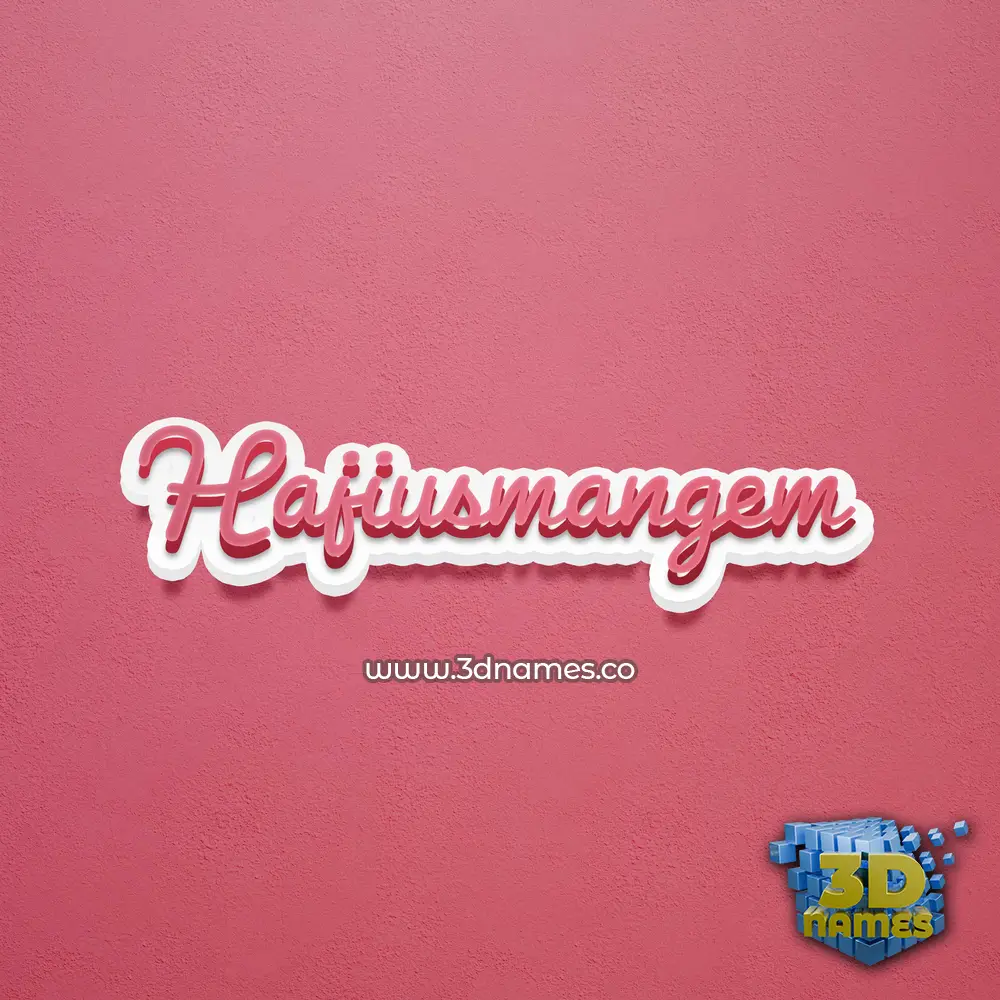 hajiusmangem in Red Scribble style - 3D name wallpaper