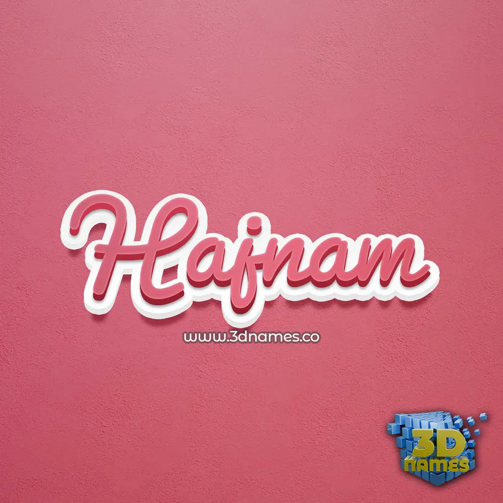 hajnam in Red Scribble style - 3D name wallpaper