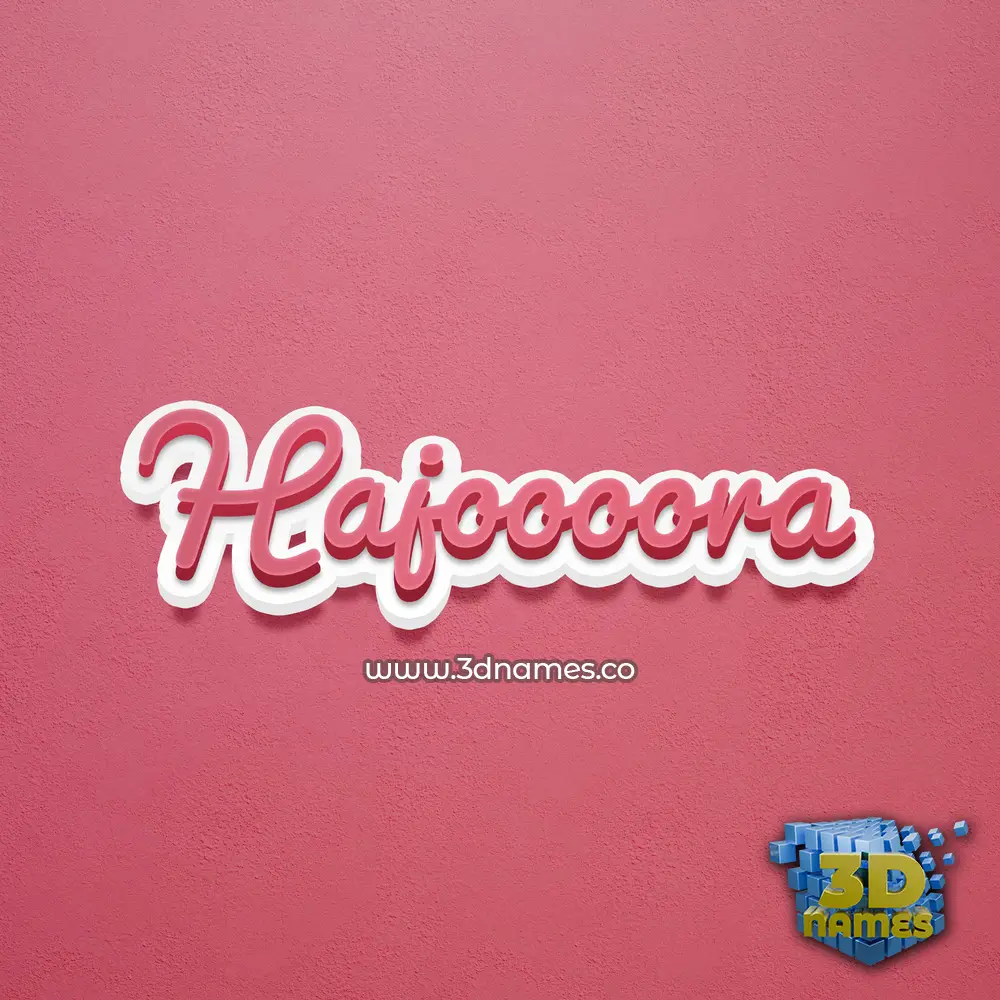 hajoooora in Red Scribble style - 3D name wallpaper