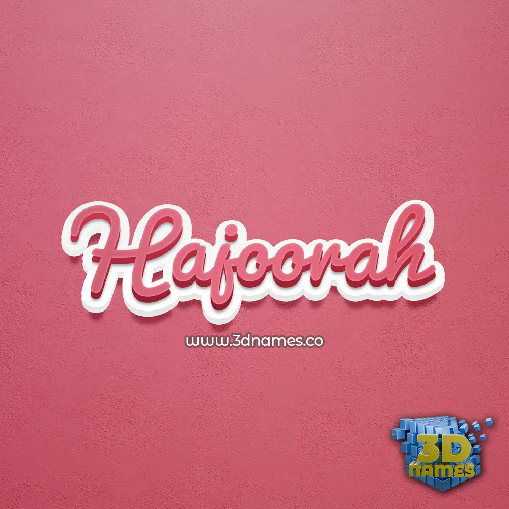 hajoorah in Red Scribble style - 3D name wallpaper