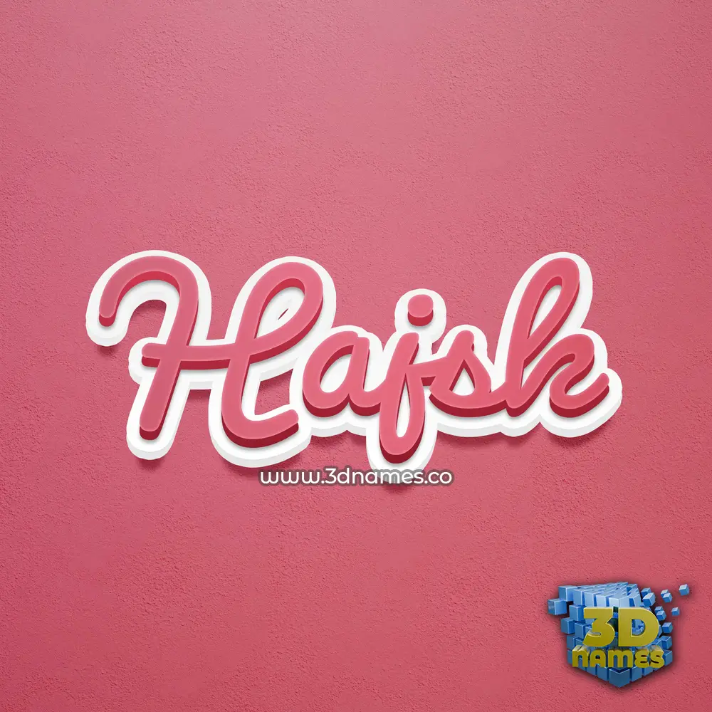 hajsk in Red Scribble style - 3D name wallpaper