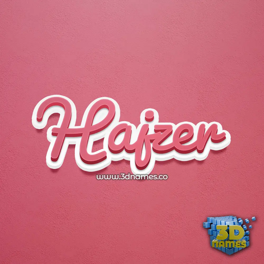 hajzer in Red Scribble style - 3D name wallpaper