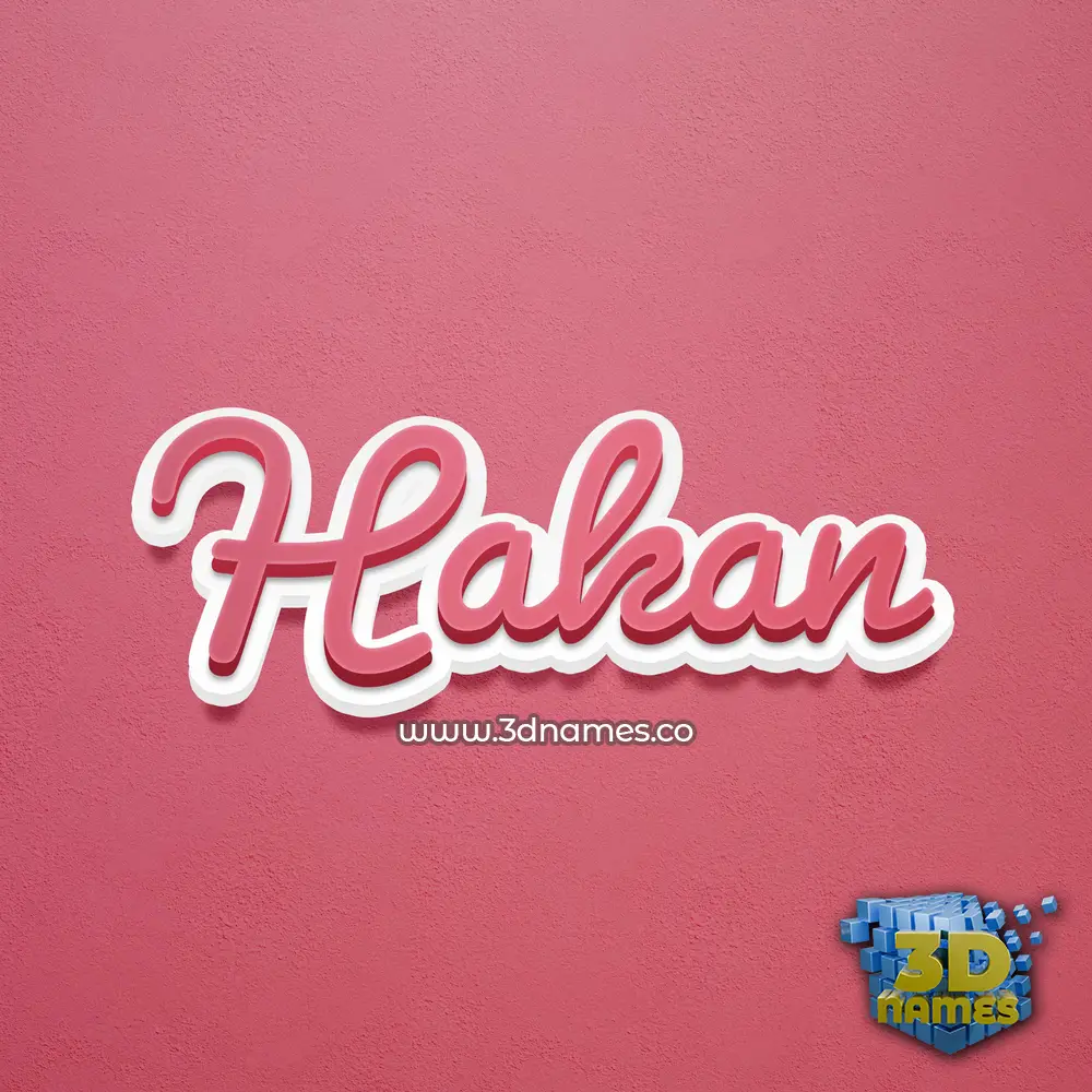 hakan in Red Scribble style - 3D name wallpaper