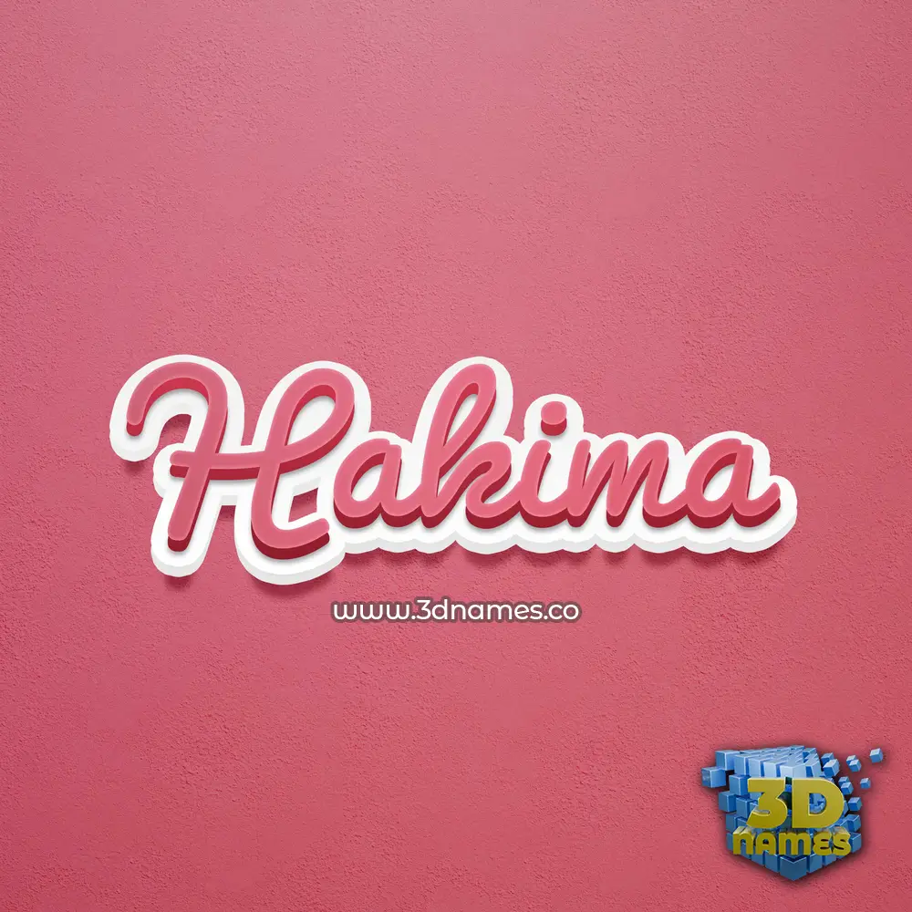 hakima in Red Scribble style - 3D name wallpaper