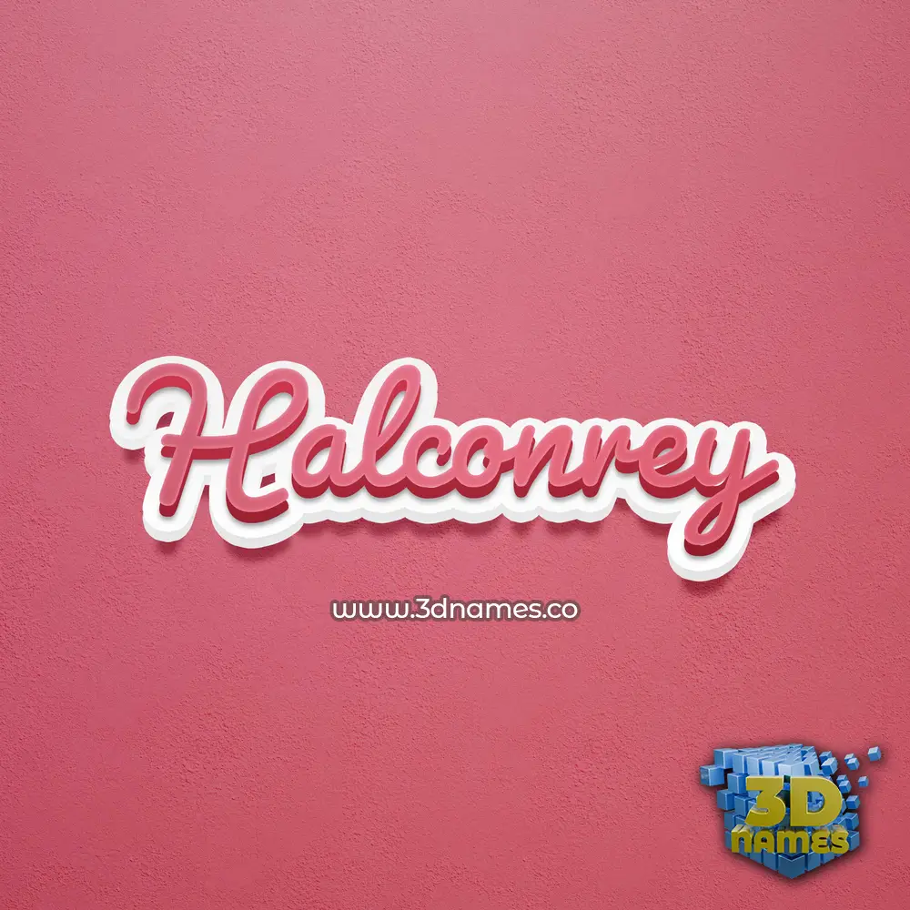 halconrey in Red Scribble style - 3D name wallpaper