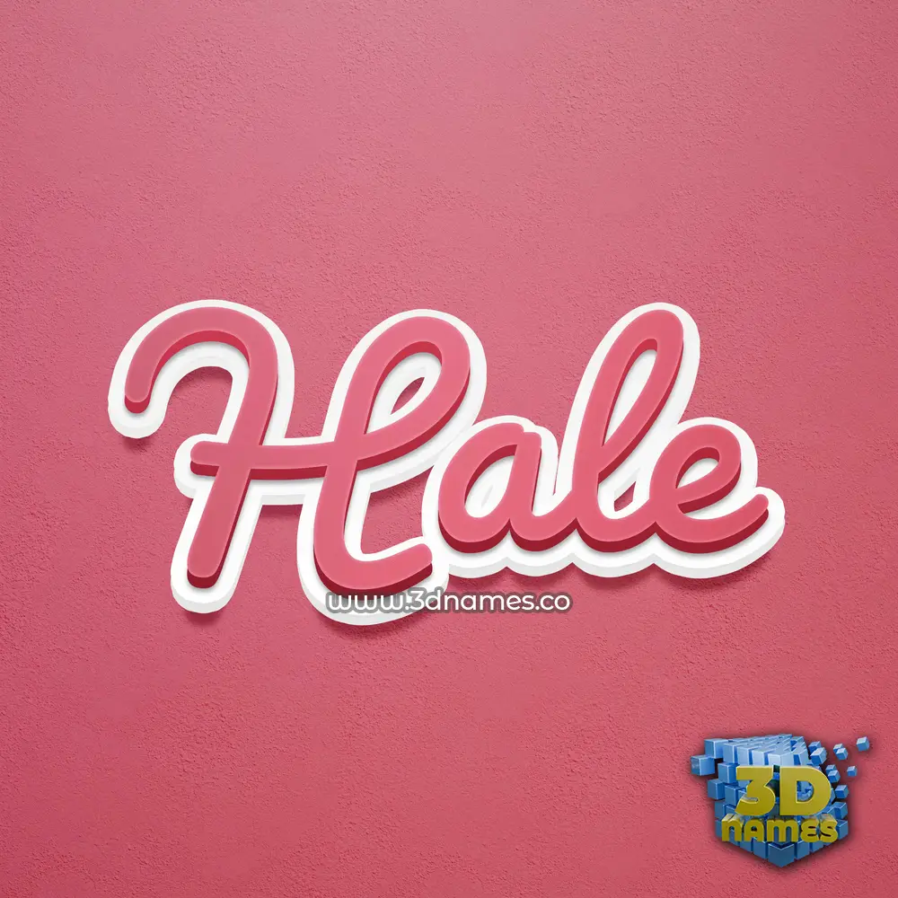 hale in Red Scribble style - 3D name wallpaper
