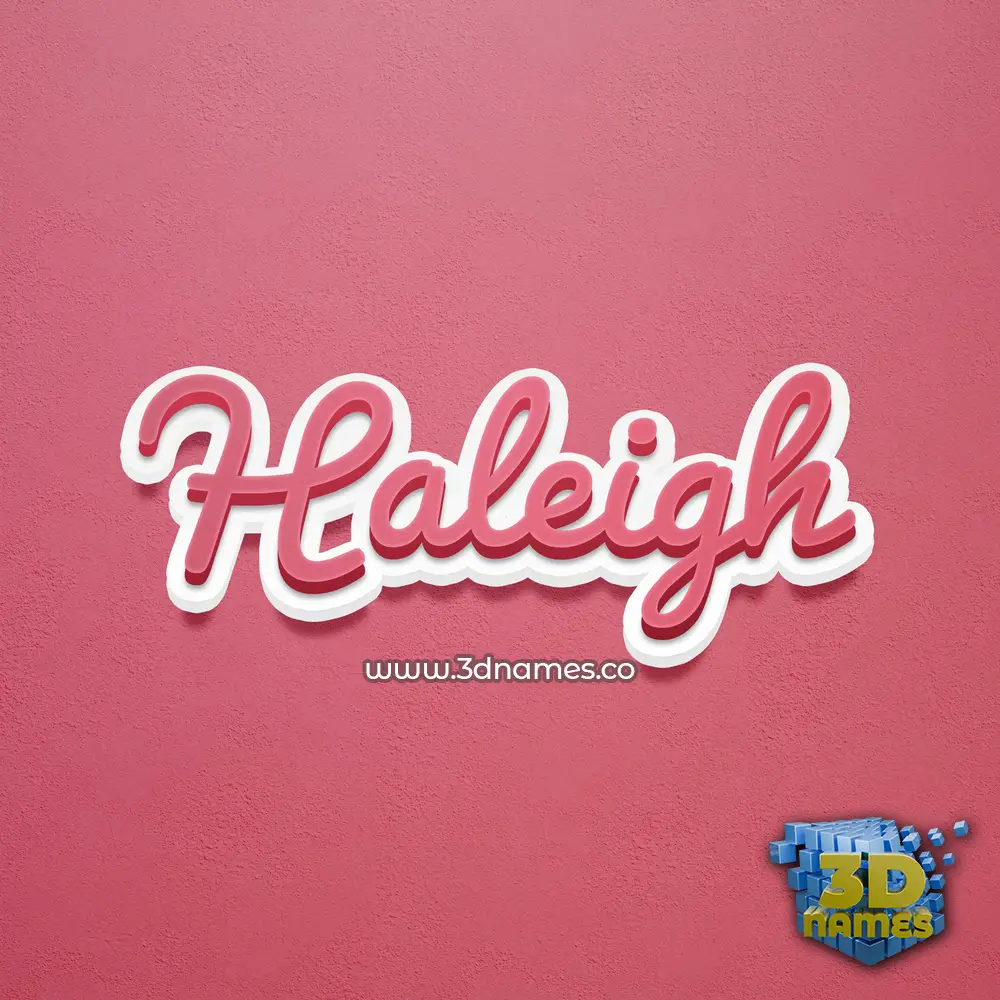 haleigh in Red Scribble style - 3D name wallpaper