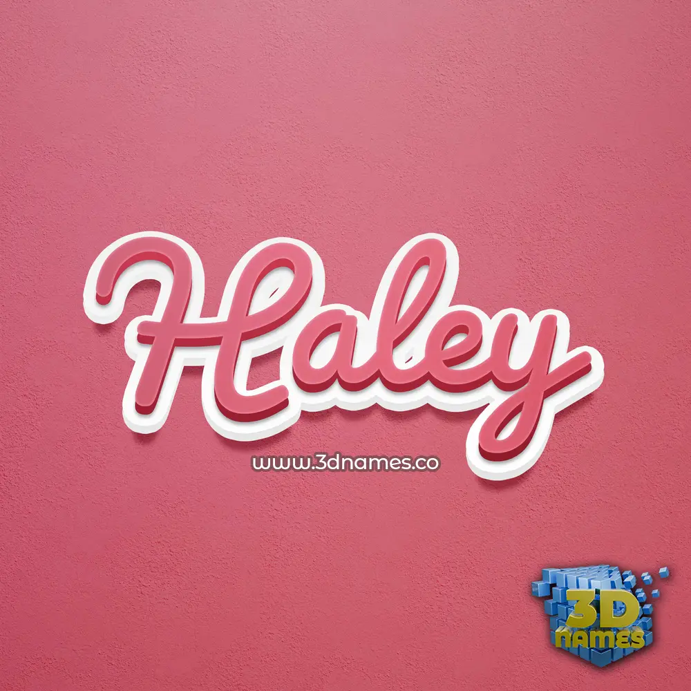 haley in Red Scribble style - 3D name wallpaper