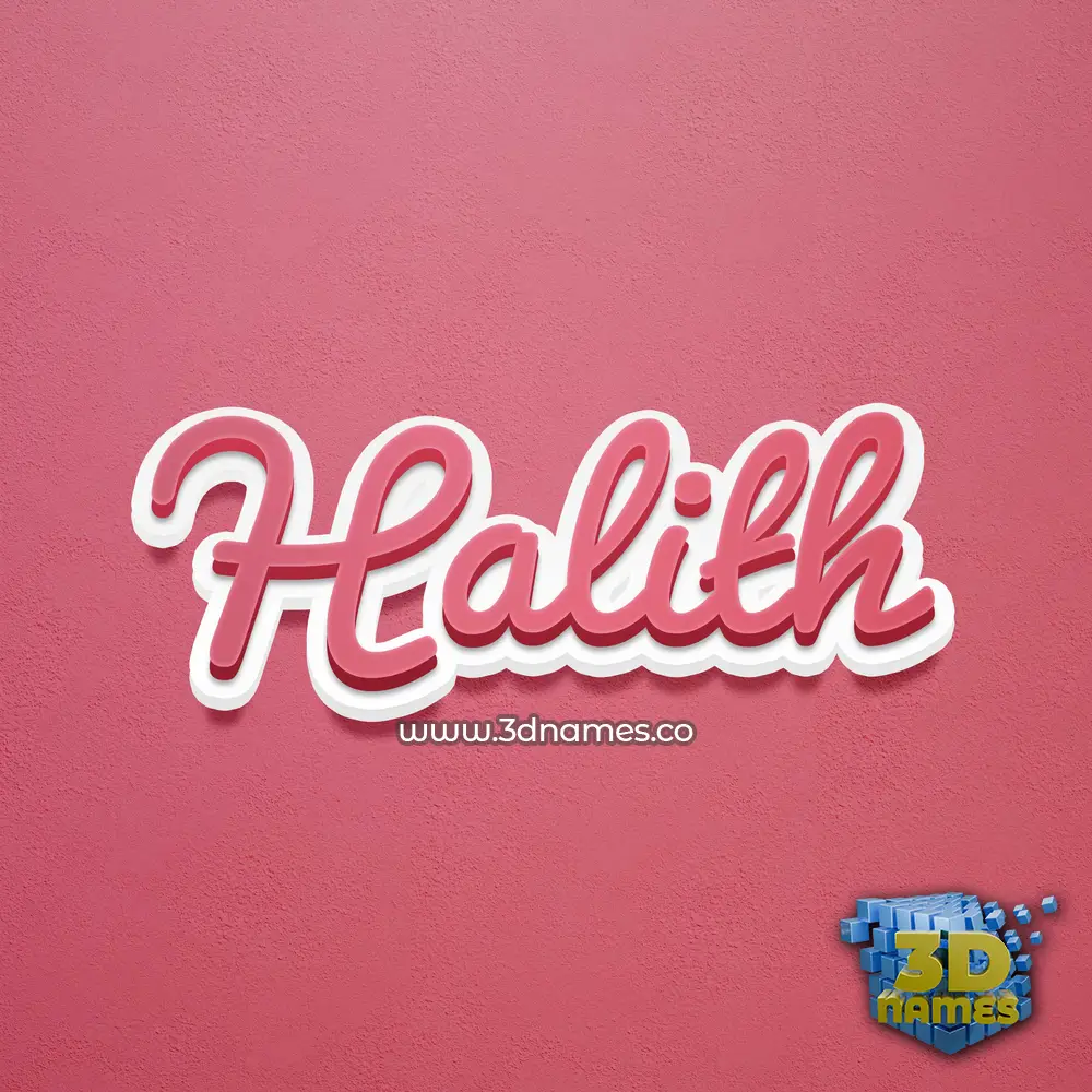 halith in Red Scribble style - 3D name wallpaper