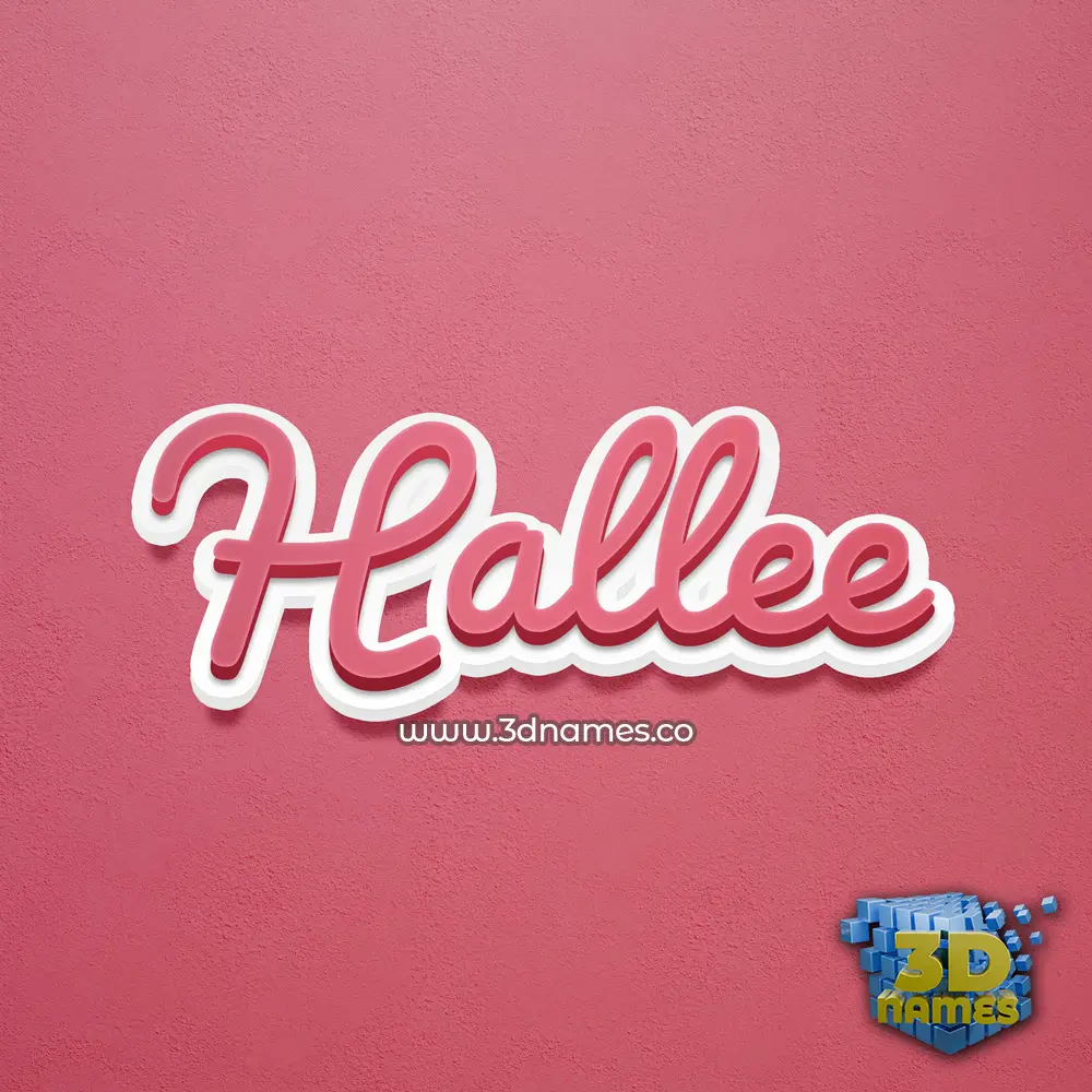 hallee in Red Scribble style - 3D name wallpaper