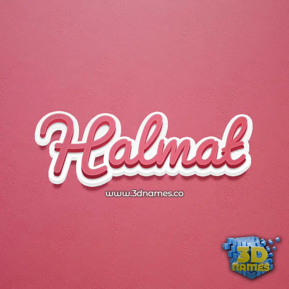 halmat in Red Scribble style - 3D name wallpaper