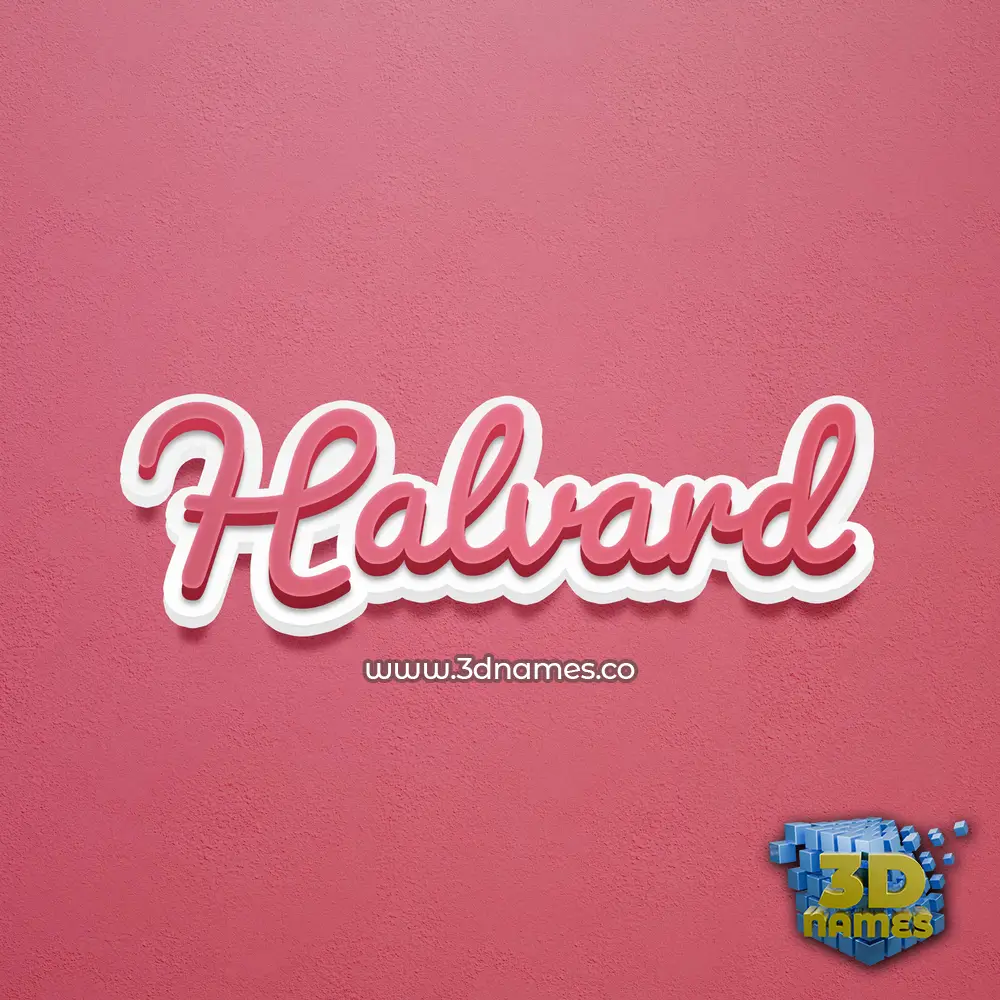halvard in Red Scribble style - 3D name wallpaper