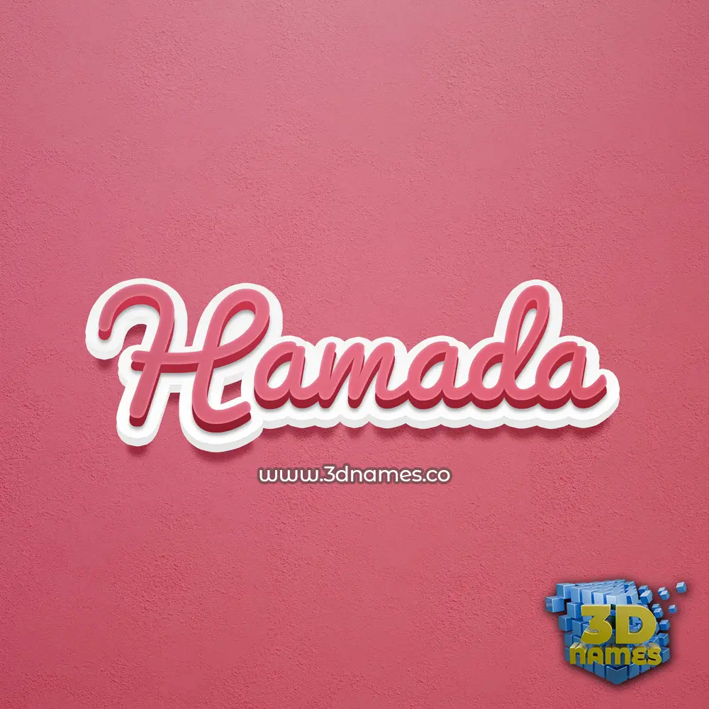 hamada in Red Scribble style - 3D name wallpaper