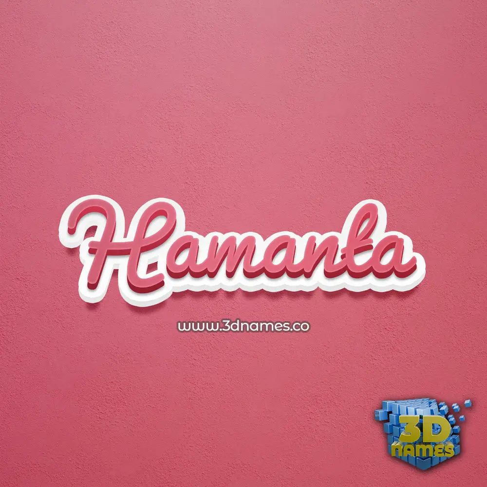 hamanta in Red Scribble style - 3D name wallpaper