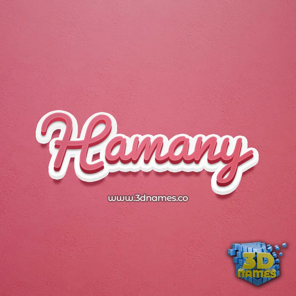 hamany in Red Scribble style - 3D name wallpaper