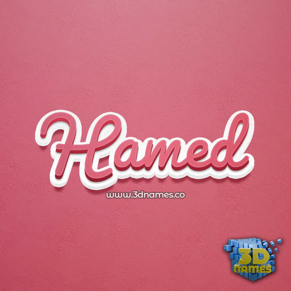 hamed in Red Scribble style - 3D name wallpaper