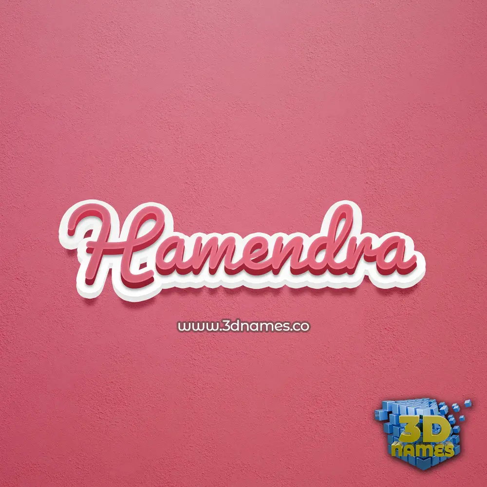 hamendra in Red Scribble style - 3D name wallpaper