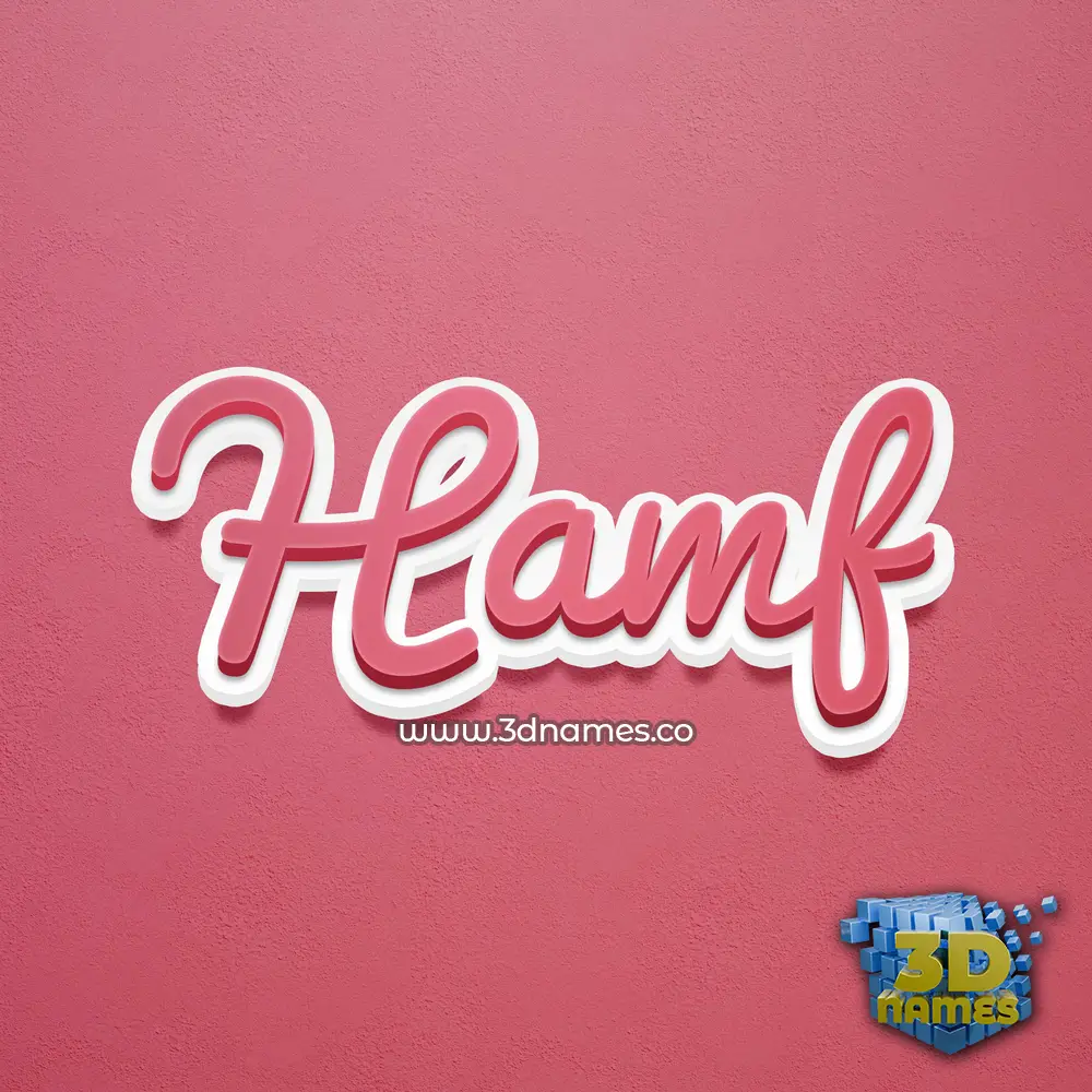 hamf in Red Scribble style - 3D name wallpaper
