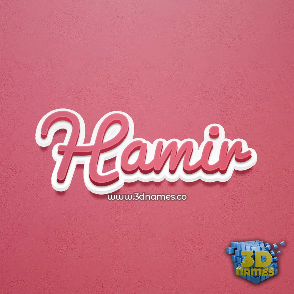 hamir in Red Scribble style - 3D name wallpaper