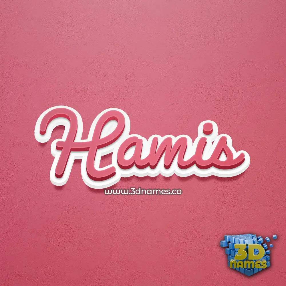 hamis in Red Scribble style - 3D name wallpaper