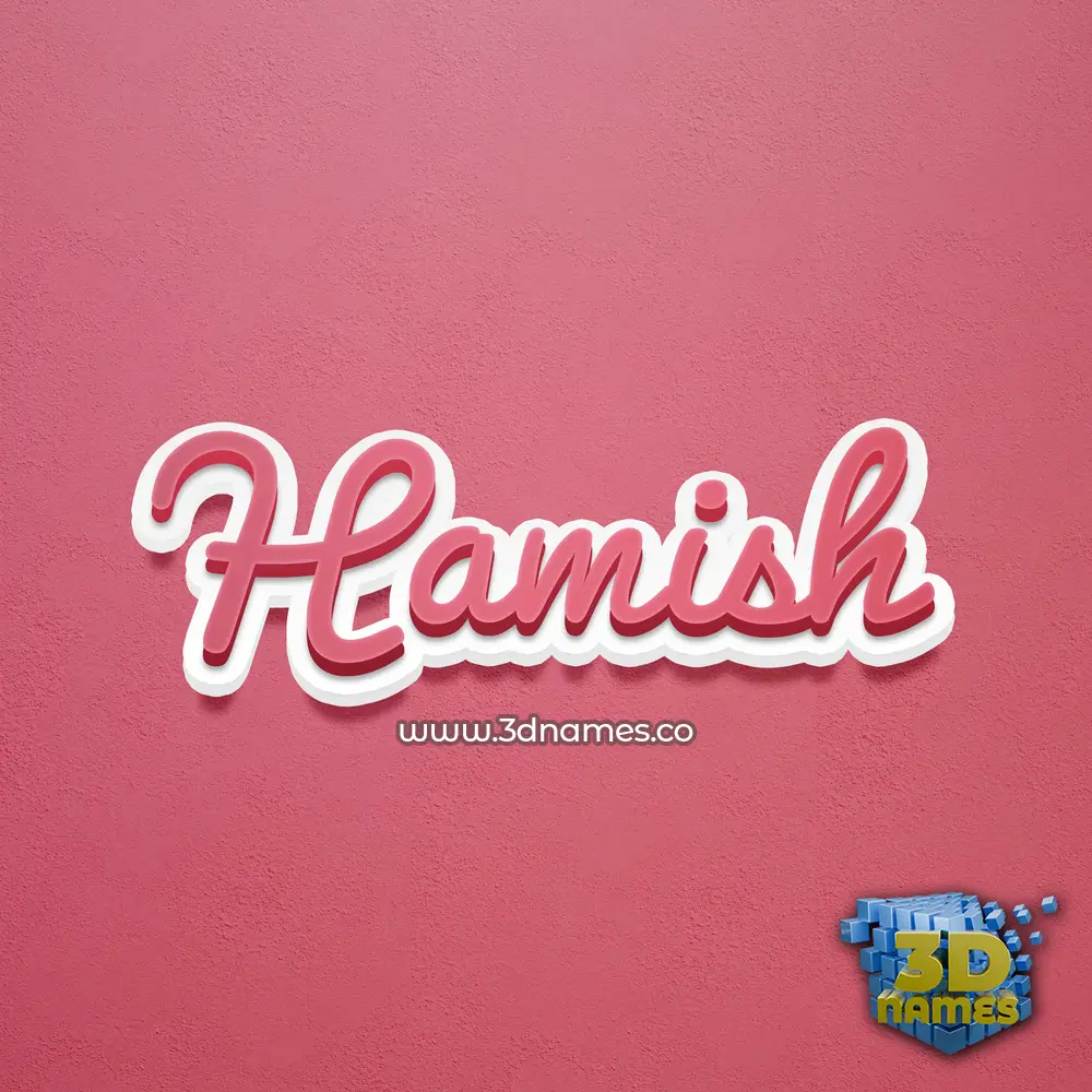 hamish in Red Scribble style - 3D name wallpaper