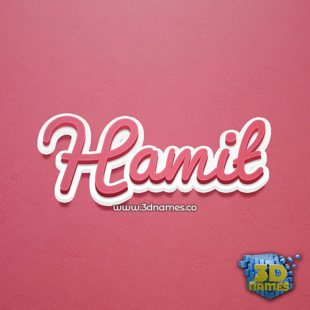 hamit in Red Scribble style - 3D name wallpaper