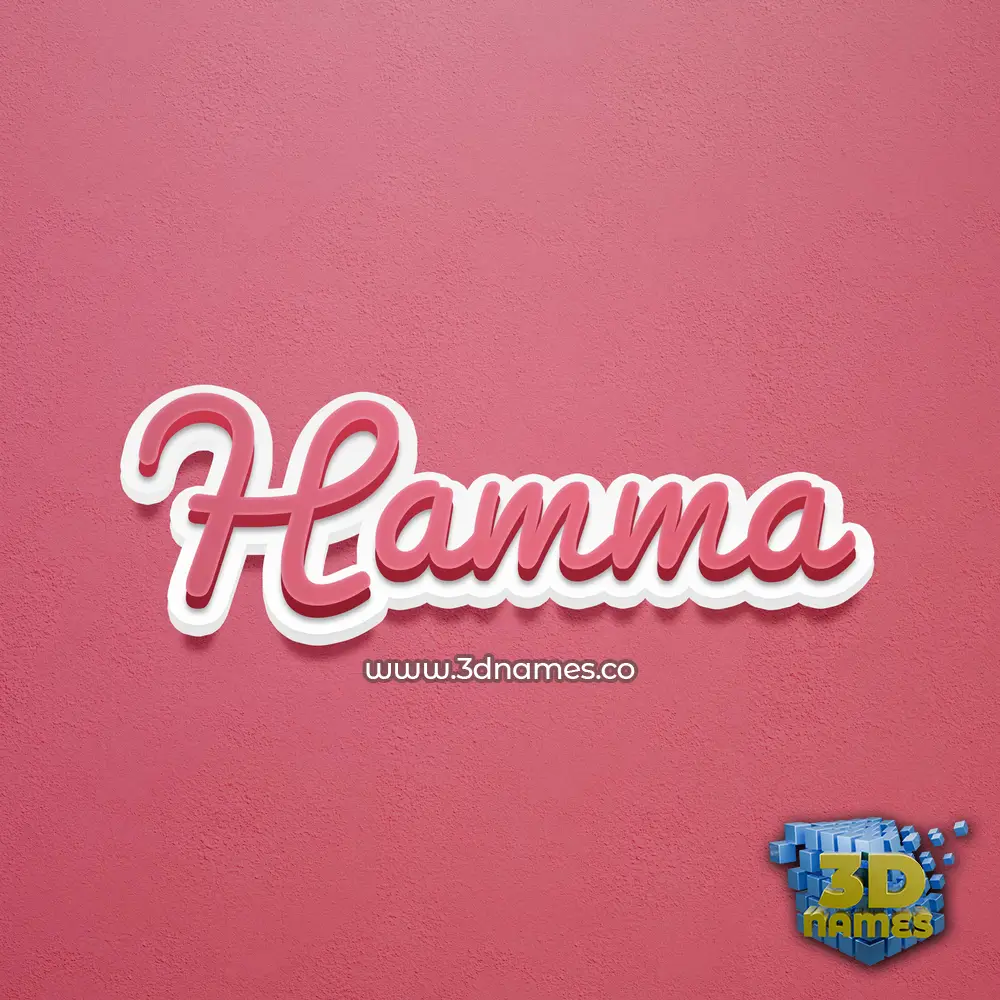 hamma in Red Scribble style - 3D name wallpaper
