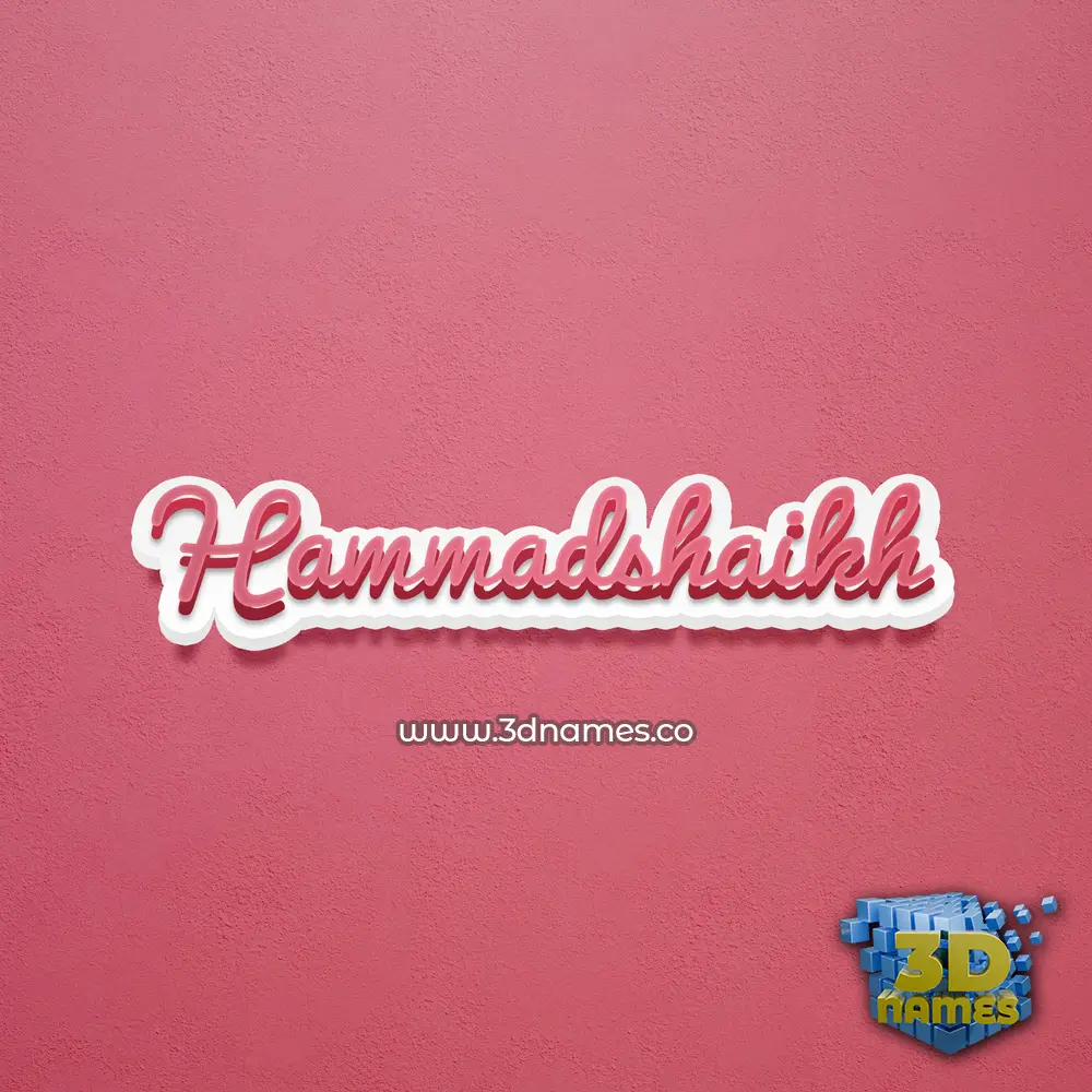 hammadshaikh in Red Scribble style - 3D name wallpaper
