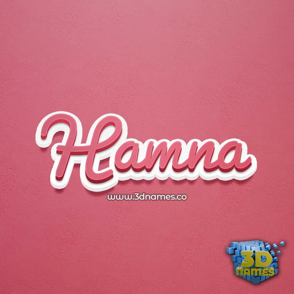 hamna in Red Scribble style - 3D name wallpaper