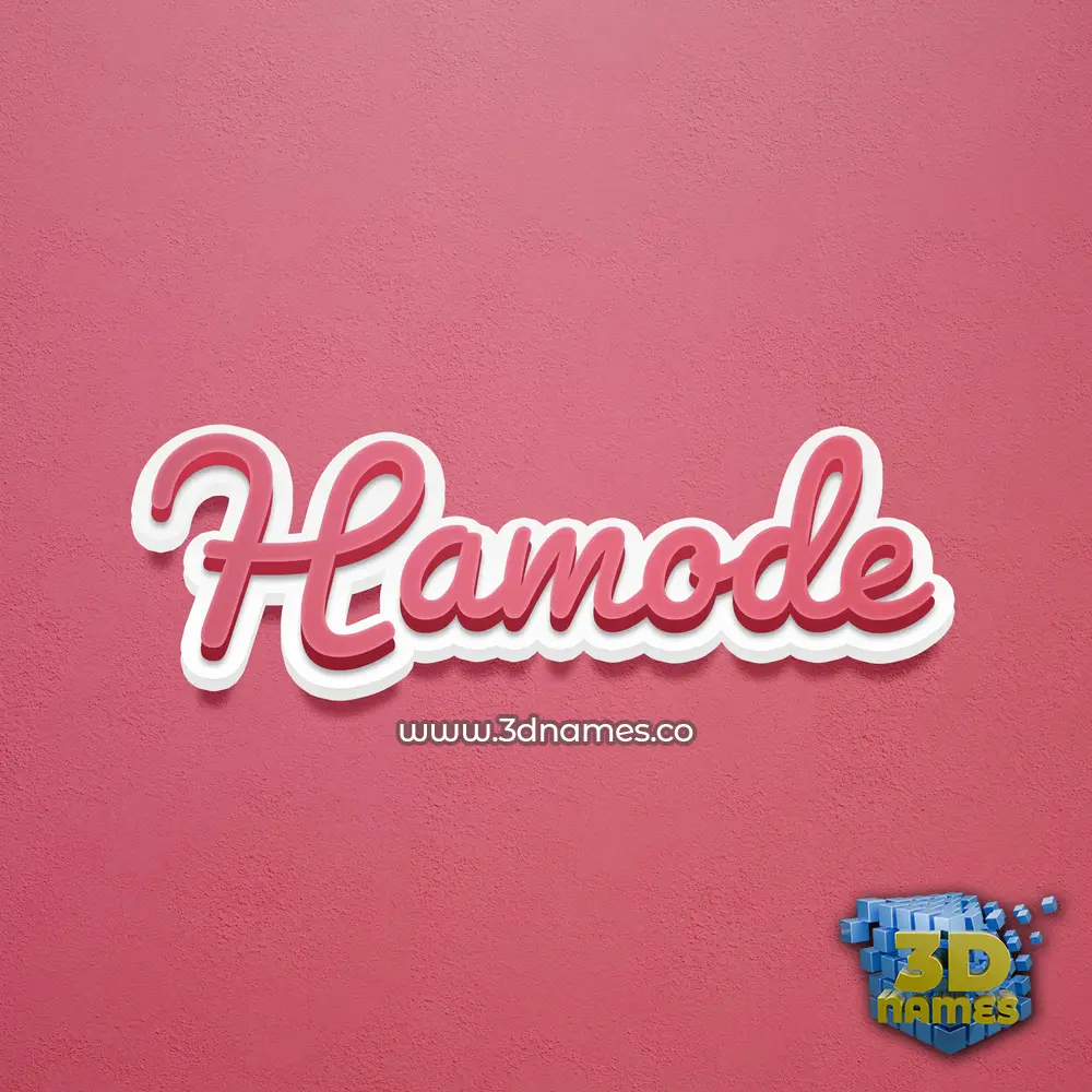 hamode in Red Scribble style - 3D name wallpaper
